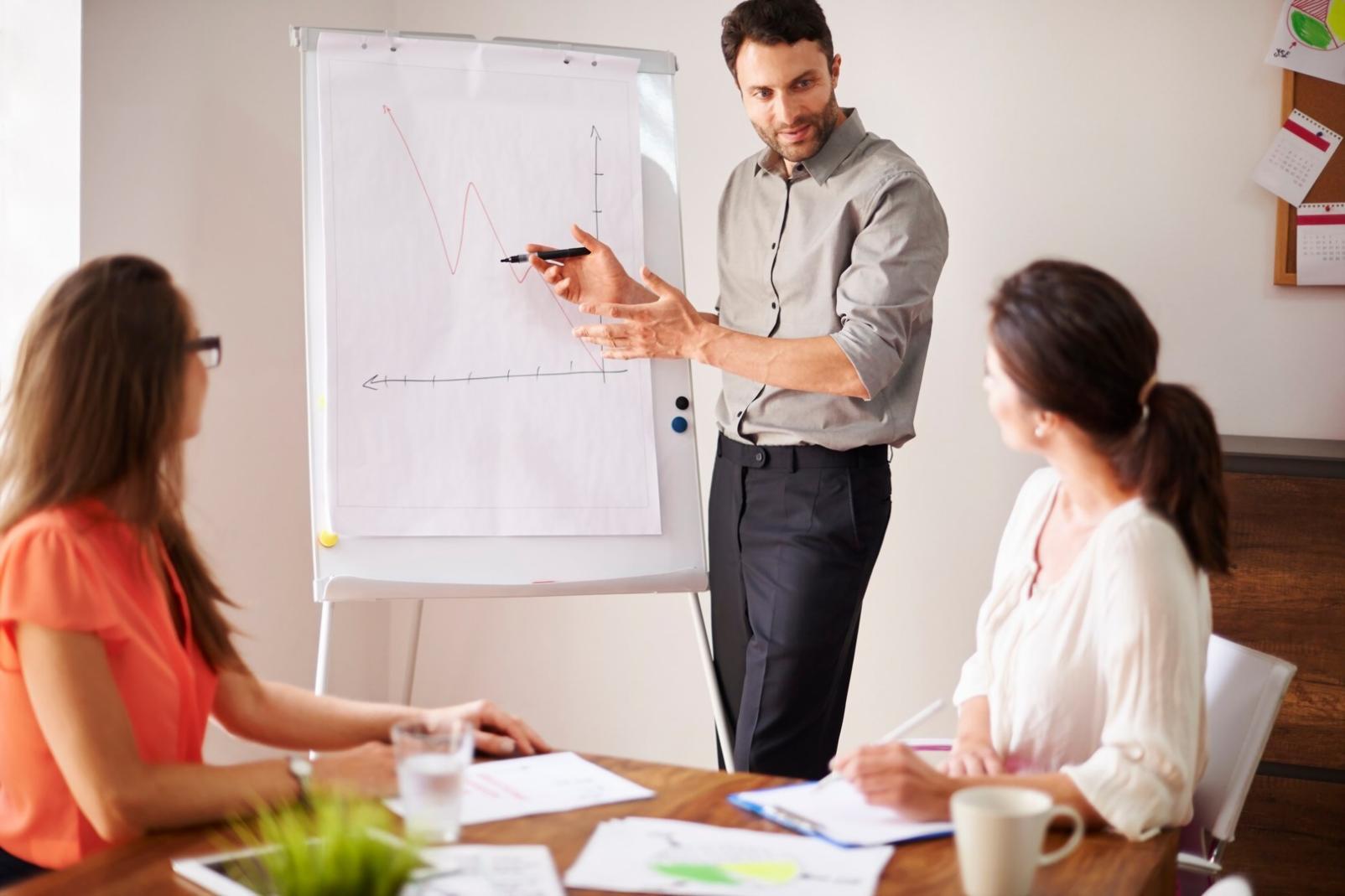 Tim Drethex sedang menganalisis data keuangan klien dengan grafik dan laporan